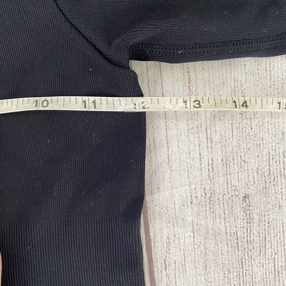 Bodysuit women S scoopneck Longsleeve fitted black - Picture 6 of 8